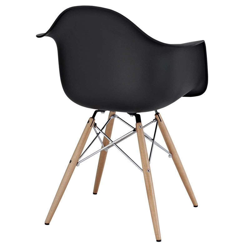 Fauteuil pyramide en bois noir