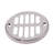 4-1/4" Brass Shower Tile Square with 3-1/2" OD Round Drain Cover-107541814