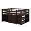 Lit mezzanine bas bas avec commode, tablettes et bureau, lit multifonctionnel-1805143808