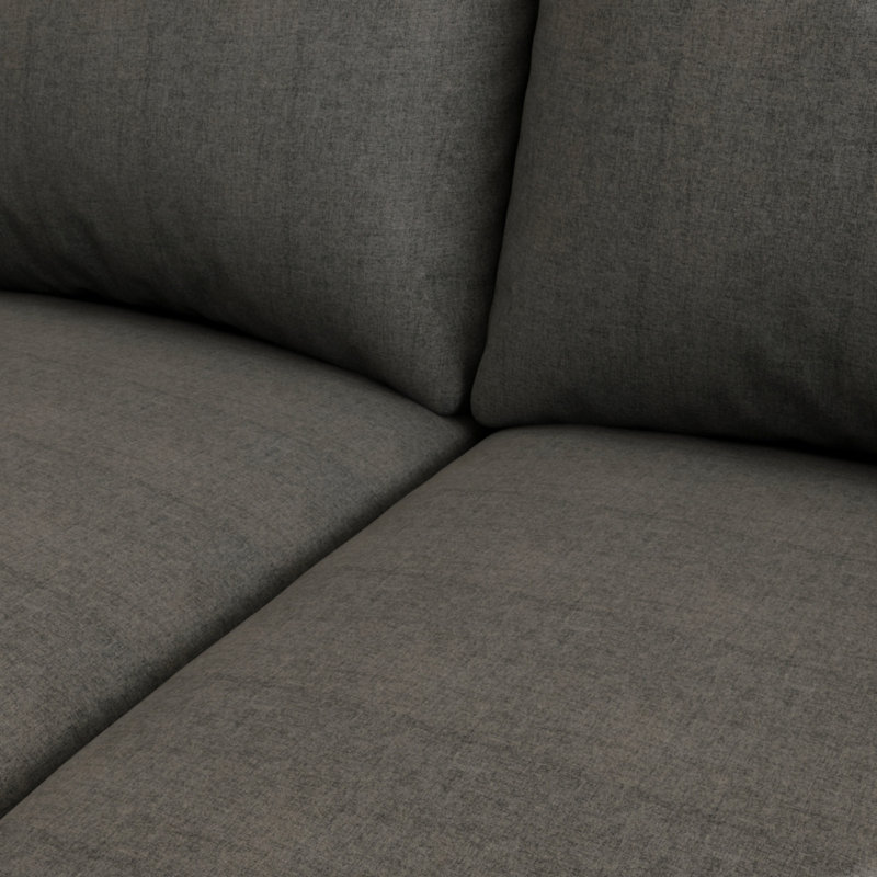 Canapé modulaire moderne en U avec rangement - Canapé-lit de 123 po et repose-pieds pour le salon, Gris chenille