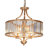 Eryca 3 - Light Dimmable Crystal Dining Room Drum Gold Chandelier UL Certified