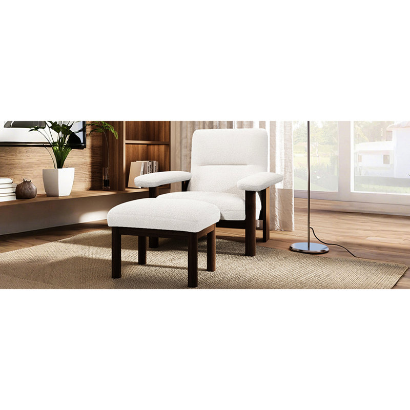 Chaise d'appoint de style Mid-Century avec fauteuil doux pour le salon, la chambre à coucher, le bureau, la base rembourrée en éponge et la chambre à coucher