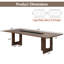 Table de salle à manger rectangulaire de style campagnard de 240 cm (94,5 po) pour 8 à 10 personnes, table de cuisine en bois avec pieds en bois, chaises non incluses, pour salle à manger, cuisine et salon-524671586-508903558