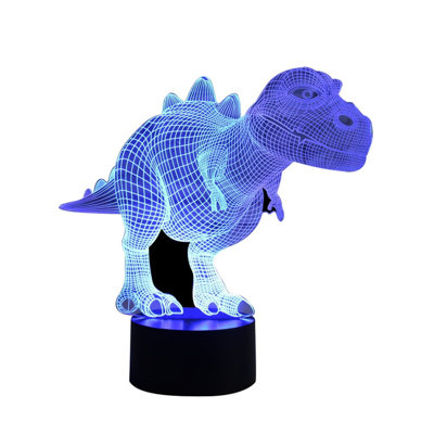 Lampe de chevet 3D dinosaure pour enfants avec changement de couleurs d'éclairage