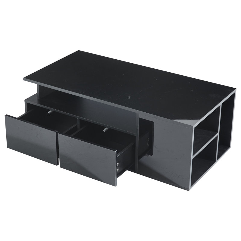 Coffee Table with Storage, Black