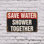 Save Water Shower Together 11 Inch x 17 Inch Plastic Sign