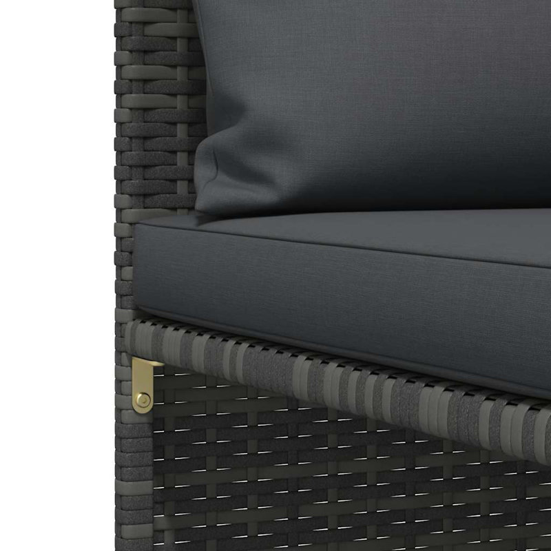 Canapé de patio carré de 23,6 po de largeur avec coussins