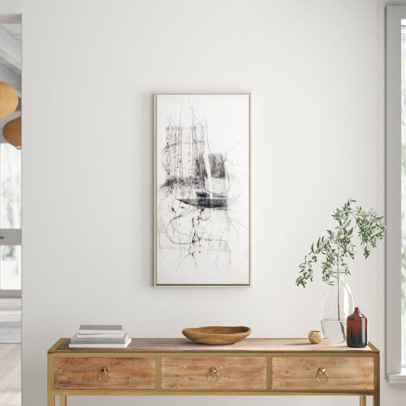 'Paper Screen 4' by Gill Cohn - Framed Art Print on Canvas, Timber, 152cm H x 76cm W