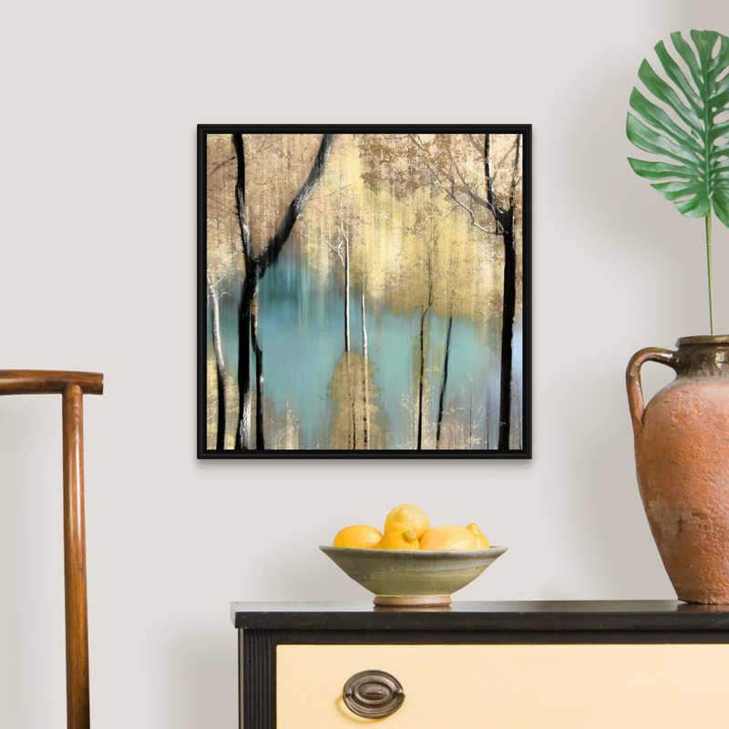 "Pastel pond 2" par Alex Hanson, reproduction d’art sur toile, Cadre noir, H 22 po x l 22 po x P 1,75 po