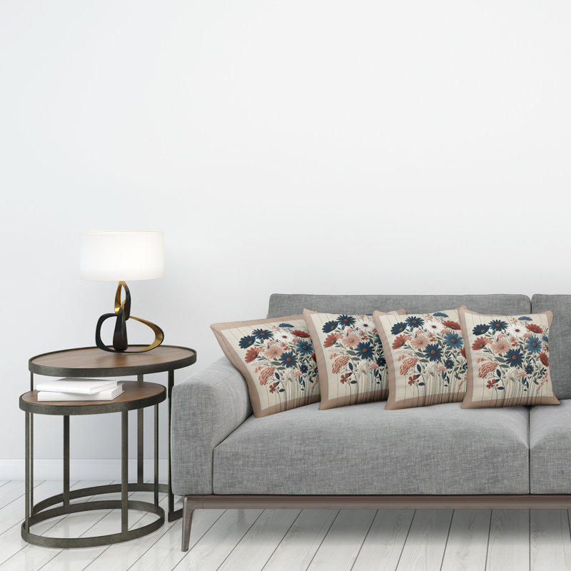 Fabric Reversible Throw Pillow, 24"H x 24"W