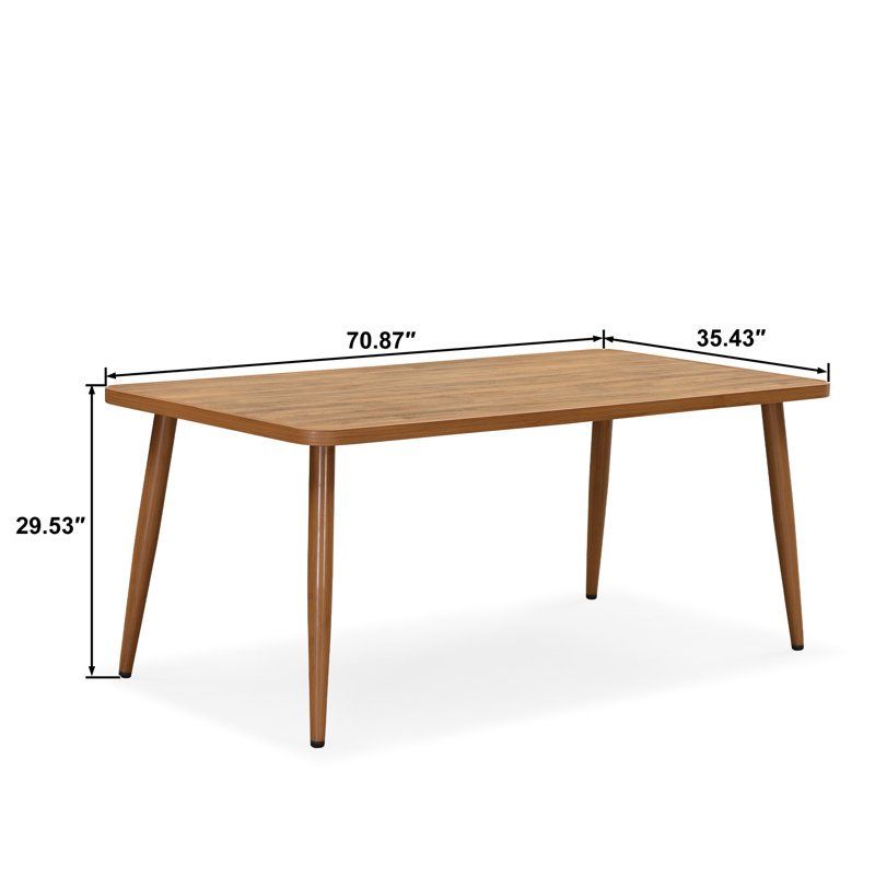 Table de salle à manger en aluminium
