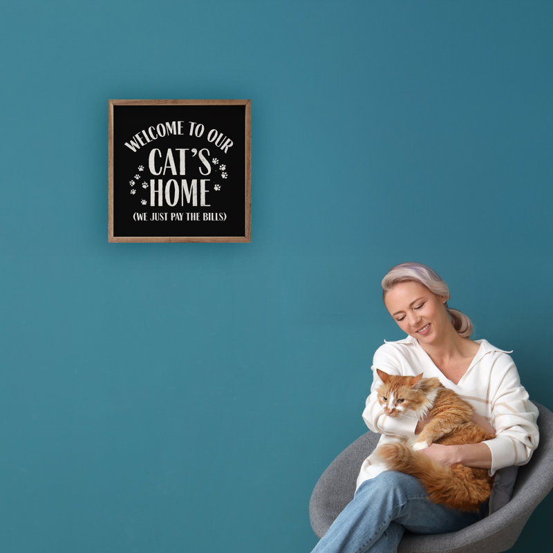 Bienvenue chez notre chat, Noir, H 16 po x l 16 po