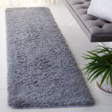 Soho Shag Performance Machine Washable Solid Color Rug