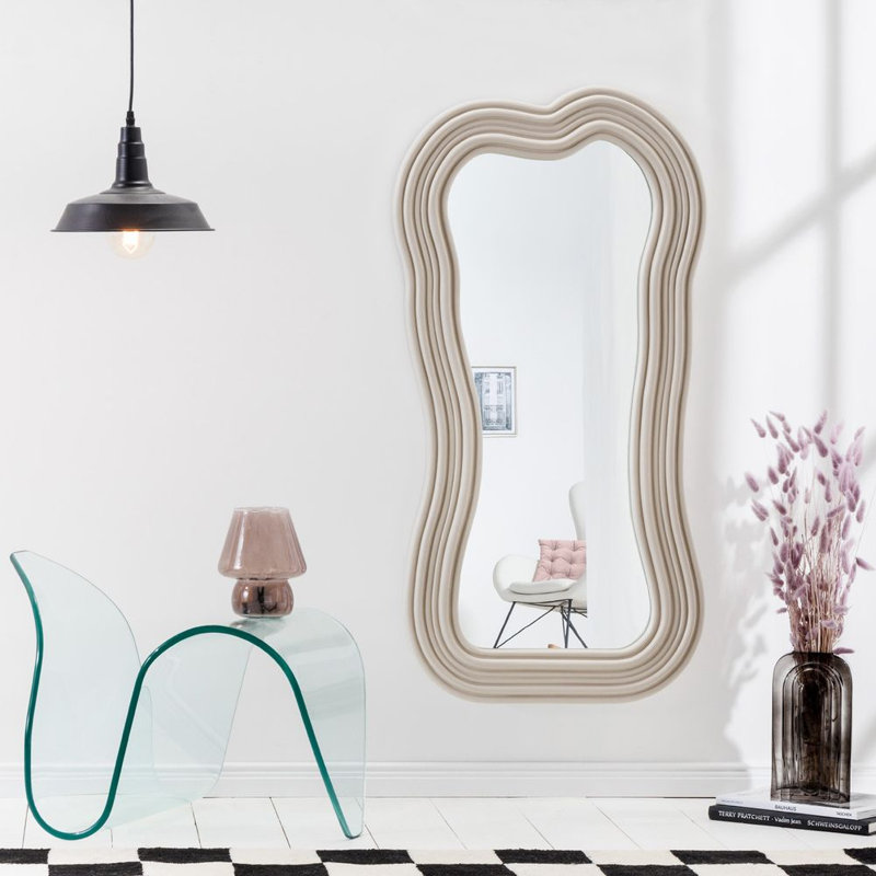 Carwin Convex Wall Mirror, Greige 