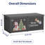 Boîte de rangement de 280 gallons en résine pour l'extérieur, grand contenant de rangement imperméable avec bonhomme de neige décoratif et arbre de Noël