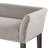 Grey Upholstered Modern Bench - , Solid Wood Legs, Plywood Chic Accent With And Plywood, Low Back Design-391812253