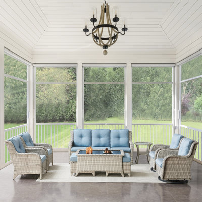 Tonry 7 - Person Outdoor Seating Group with Cushions by Winston Porter