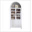 Tall Arched Kitchen Pantry Cabinet with 2 Large Drawers, Adjustable Shelves, and Glass Door for Modern Farmhouse Storage