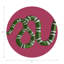 Sous-verres ronds en cuir serpent framboise vegan-119015237