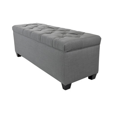 Heaney Polyester Blend Upholstered Storage Bench
