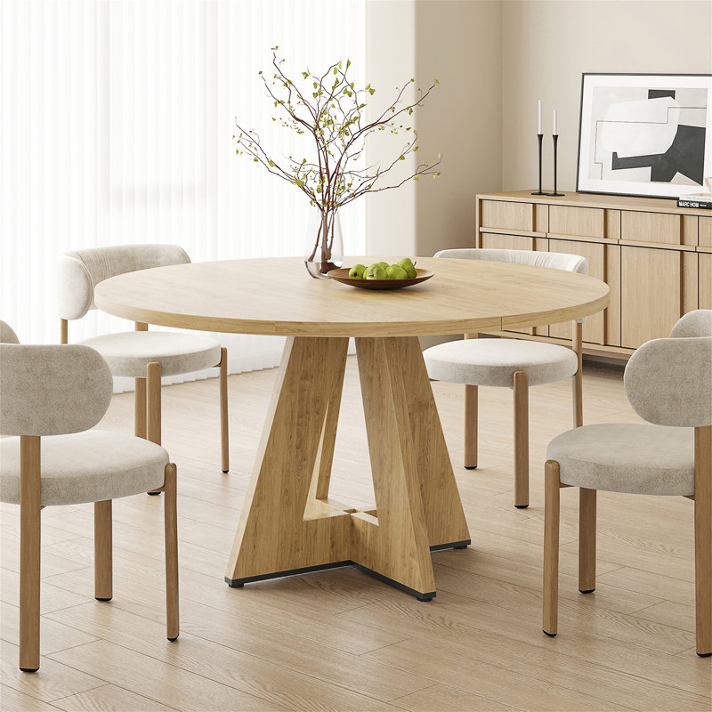 Round Dining Table, Natural