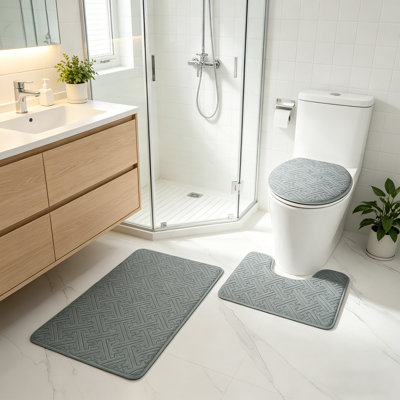 Ensemble de 3 tapis de bain antidérapants (ensemble de 3)
