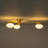 Priella Mid-Century 6-Light Brass Ellipse Glass Semi-Flush Mount-613010751-624122903