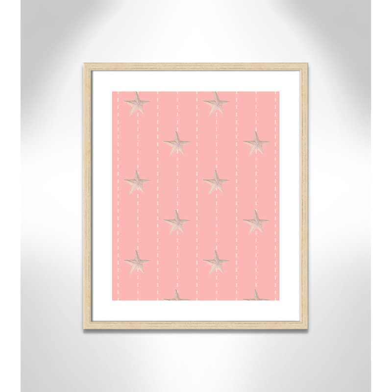 Étoile de mer fantaisiste au point, H 24,5 po x l 20,5 po x P 1,18 po, Encadré de boîte beige