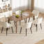 Modern Curved Back Dining Chair With Wood Legs, Upholstered Accent Chair For Kitchen & Living Room-1737306755