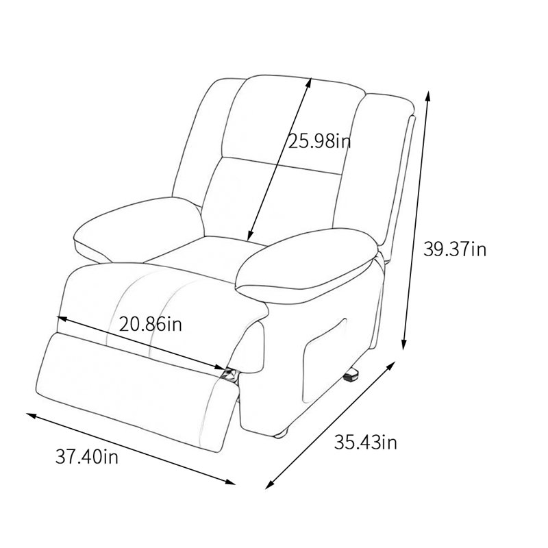 Fauteuil inclinable pivotant en similicuir Tamecia, Orange
