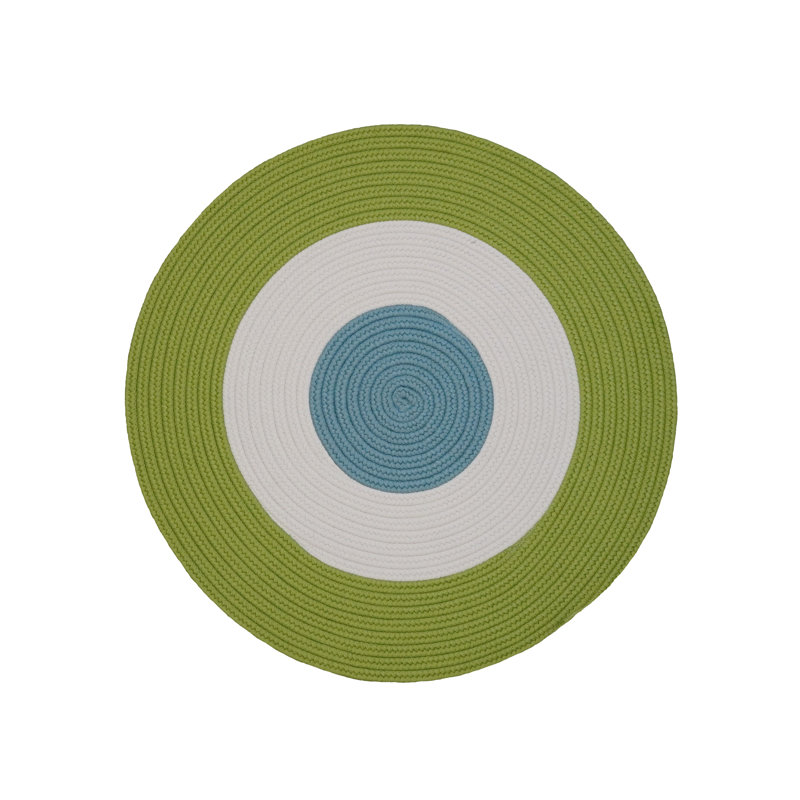 Tapis d'intérieur / extérieur rond en polypropylène tissé à la machine, Rond 9 pi