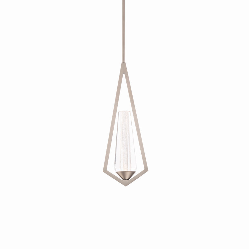 Devotion 1 Light LED Mini Pendant, Satin Nickel