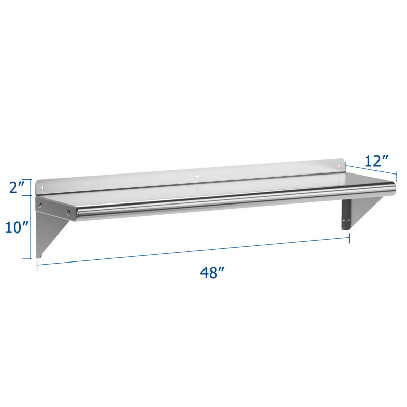 Curzon Stainless Steel, 10" H x 48" W x 12" D