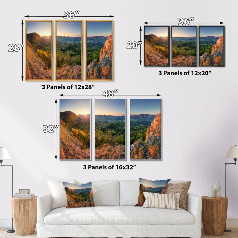 Photographie de cadre flottant sur toile Spring Forest, L 36 po x H 20 po, Cadre blanc
