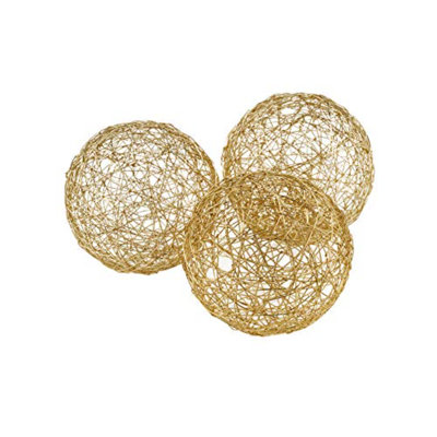 Sphères en fil d'or Yadelis Guita / P 3 po - boîte de 3