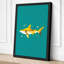 Playful Tiger Shark Modern - Wrapped Canvas-1720657788-1720657791