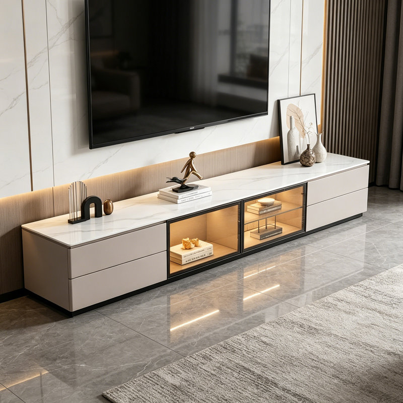 Gellert, Beige/White, 17.71" H x 86.61" L x 15.74" W