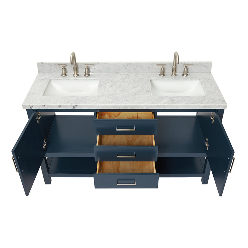 Bayhill 61'' W Double Vanity, Midnight Blue