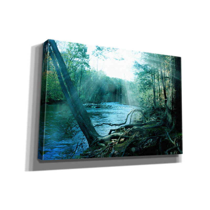 Toile épique Graffiti «River Morning» par Mark Ashkenazi, 60 po x 40 po, H 18 po x l 26 po x P 0,75 po