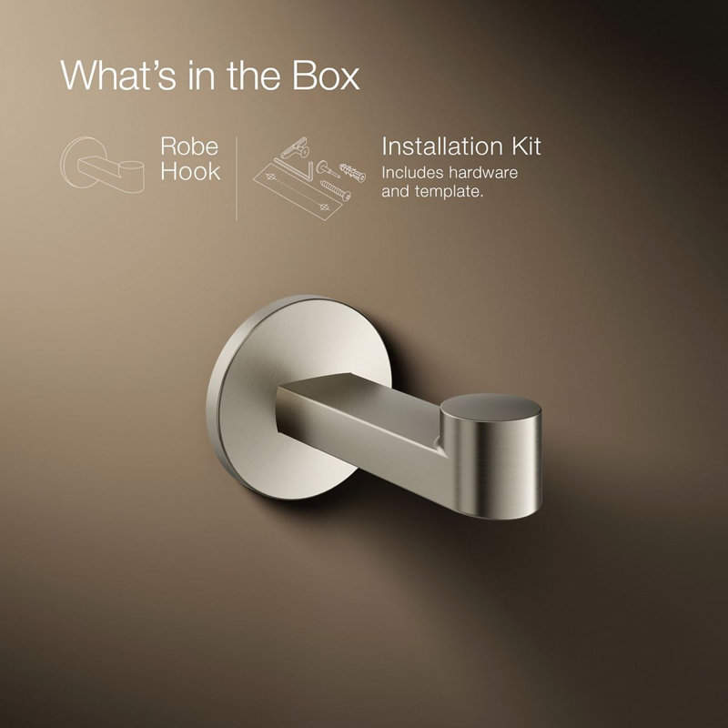 Components™ Robe Hook, Vibrant Brushed Nickel