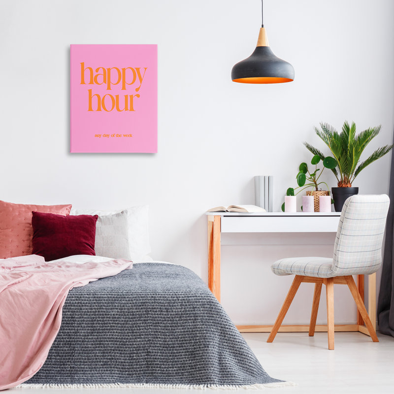 «Happy Hour Any Day», art mural sur toile, design par House of Lulu, H 30 po x l 24 po