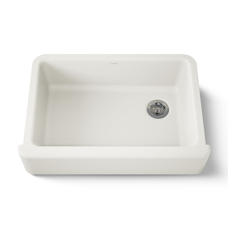 Whitehaven 33" x 22" Self-Trimming Under-Mount Single-Bowl Kitchen Sink with Tall Apron, Biscuit