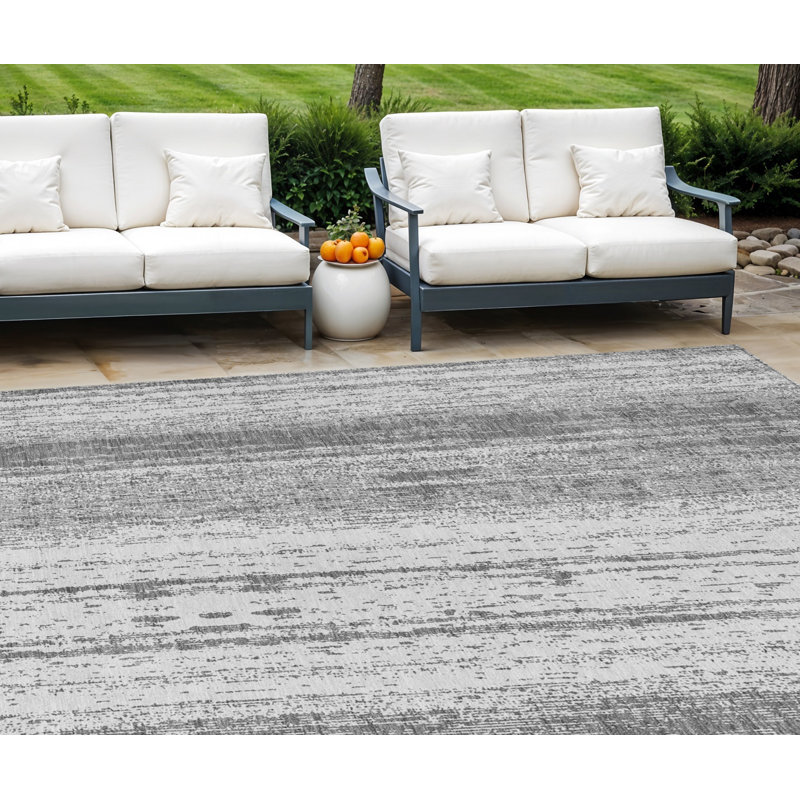 Tapis intérieur lavable rayé ivoire 10 pi x 14 pi
