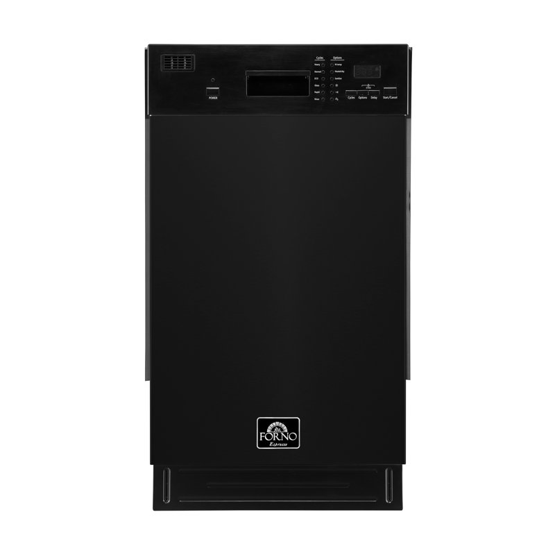 Lave-vaisselle blanc 18 po Polo, contrôle frontal, 8 couverts, certifié ENERGY STAR, 52 dBa, Noir