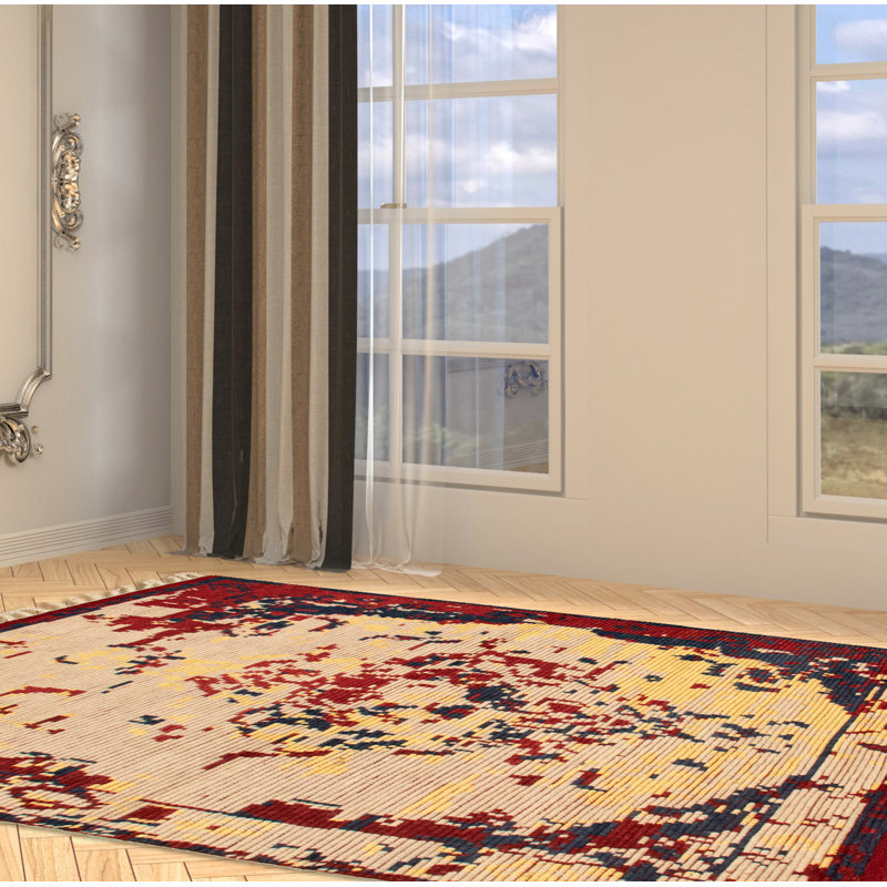 Grogan One-of-a-Kind 5'1" X 8'1" New Age Wool Area Rug in Beige