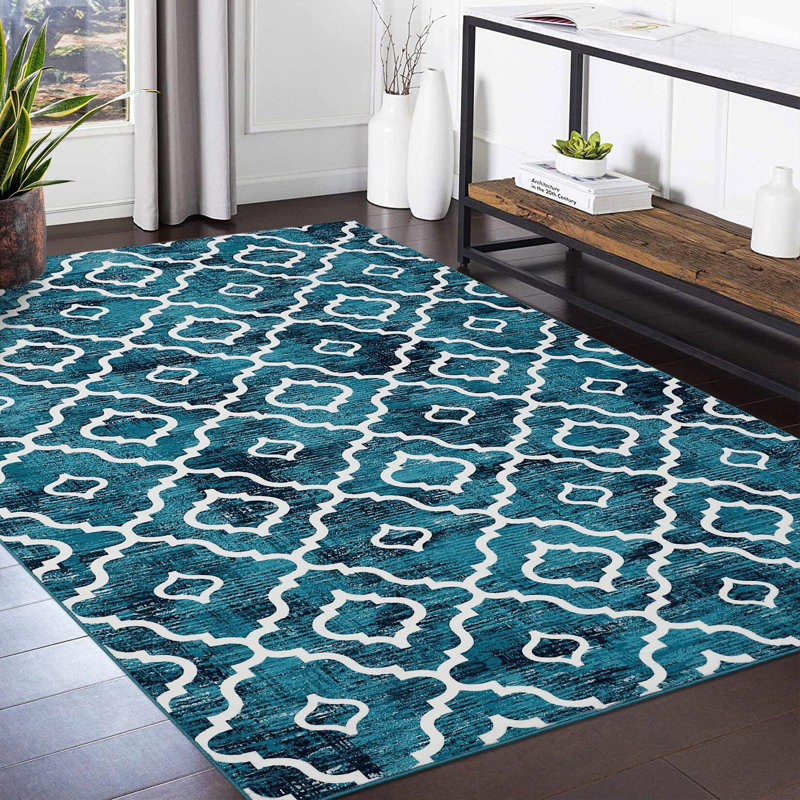 Tapis lavable à motif géométrique