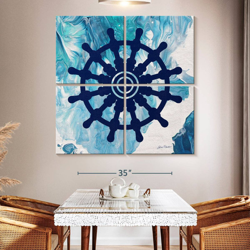 Aletra Abstract Ocean VI, 50" H x 50" W