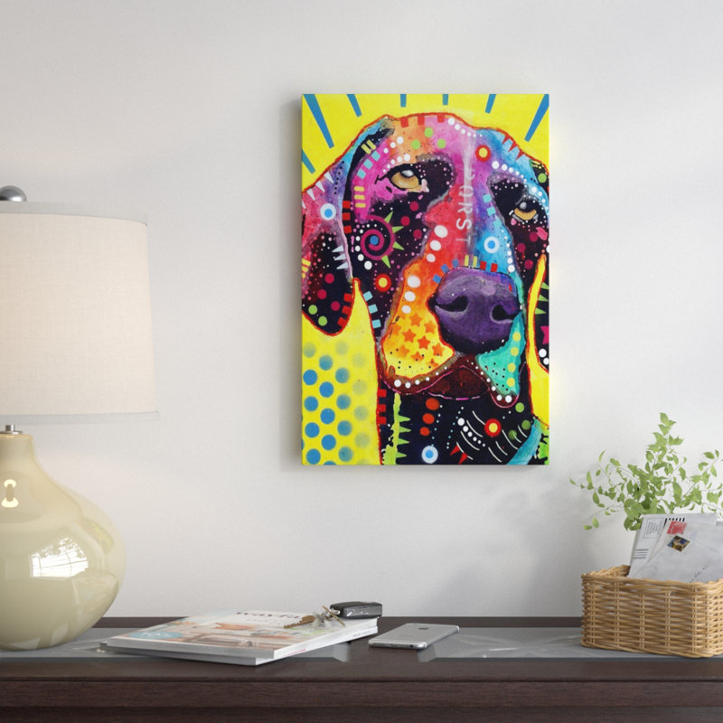 «German Short Hair Pointer», impression sur toile tendue, H 12 po x l 8 po x P 0,75 po, Toile tendue