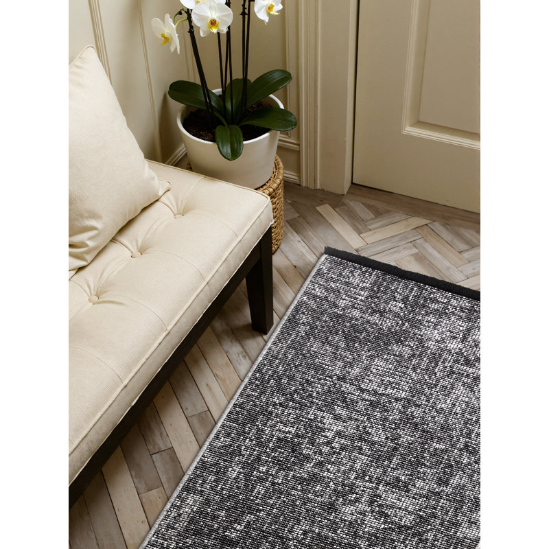 Geometric Cotton Area Rug, Runner 80 x 250 cm