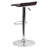 Orozco Contemporary Vinyl Adjustable Height Barstool with Solid Wave Seat and Chrome Base-1098382016